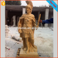 Hot sale life size antique yellow color Egypt Beige marble warrior statues figure sculpture